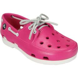 neon magenta crocs