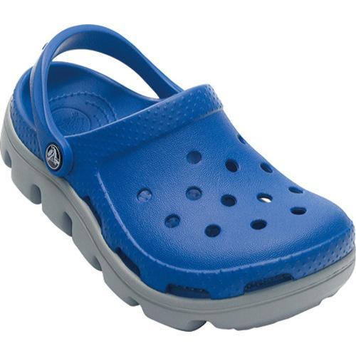 crocs light grey electric blue