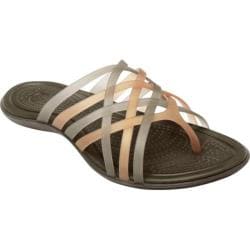 Women's Crocs Huarache Flip Flop Bronze/Espresso Crocs Sandals