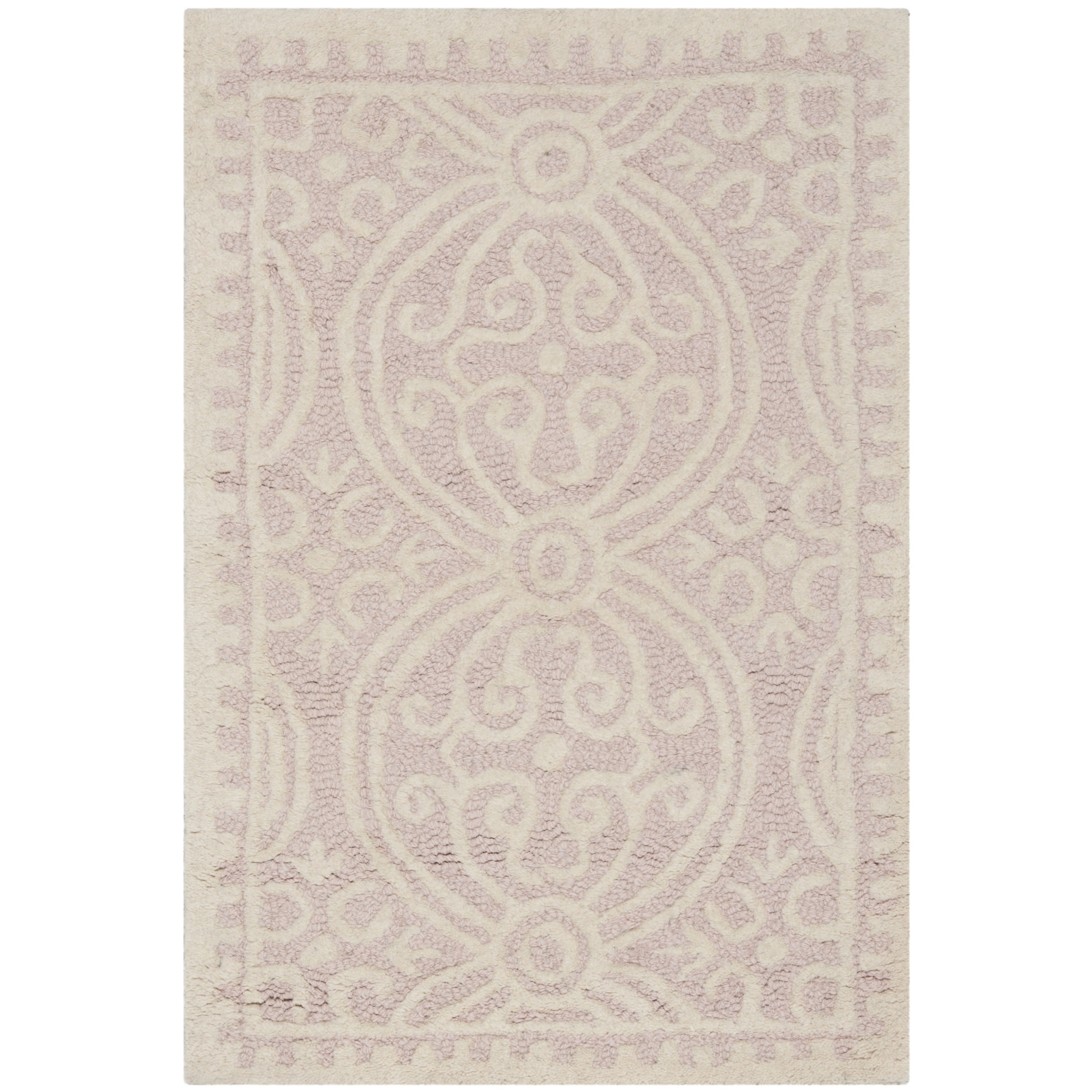 Safavieh Cambridge Handmade Geometric Light pink/ivory Wool Rug (26 X 4)