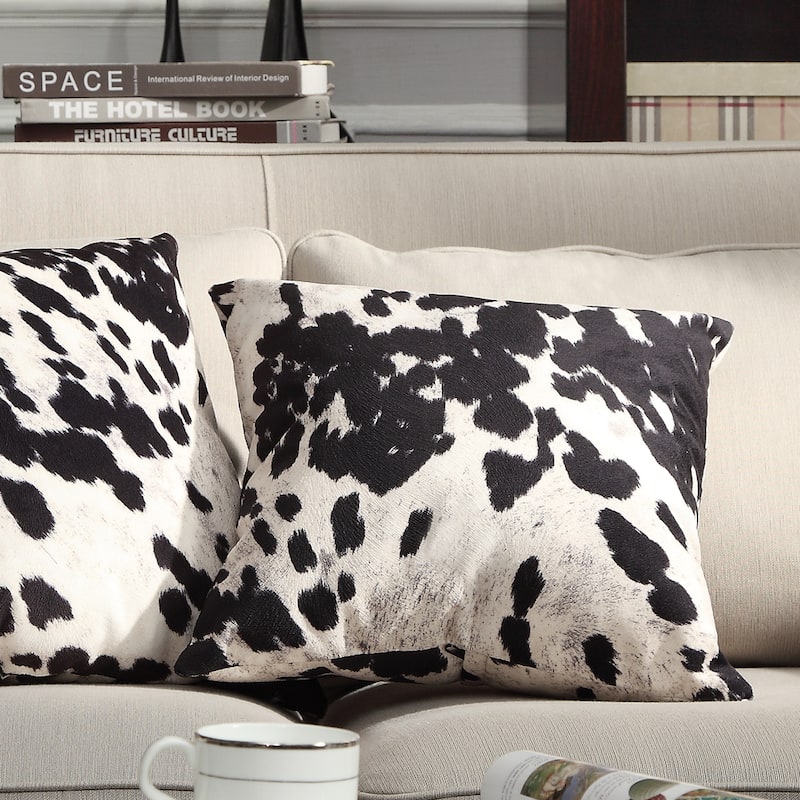 Faux Cow Hide Print Accent Pillows (Set of 2) by iNSPIRE Q Bold