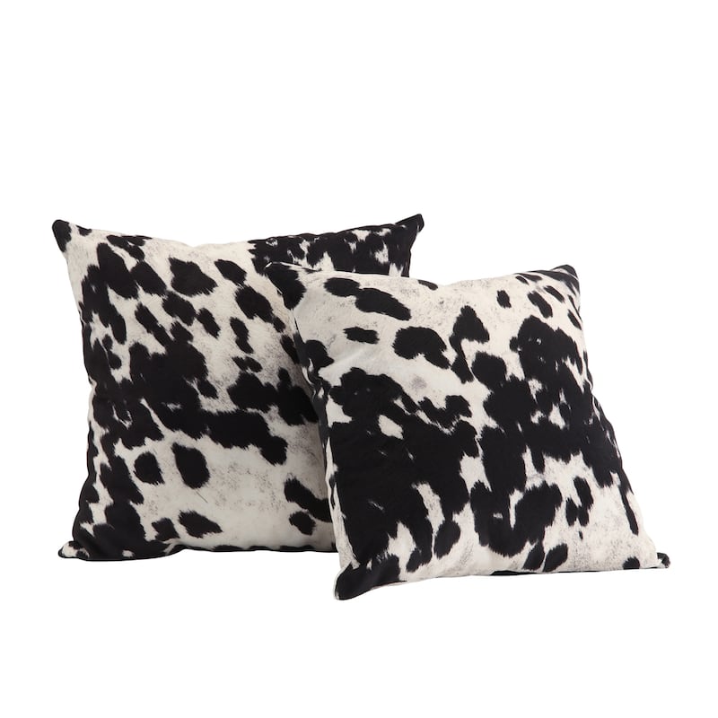 Faux Cow Hide Print Accent Pillows (Set of 2) by iNSPIRE Q Bold