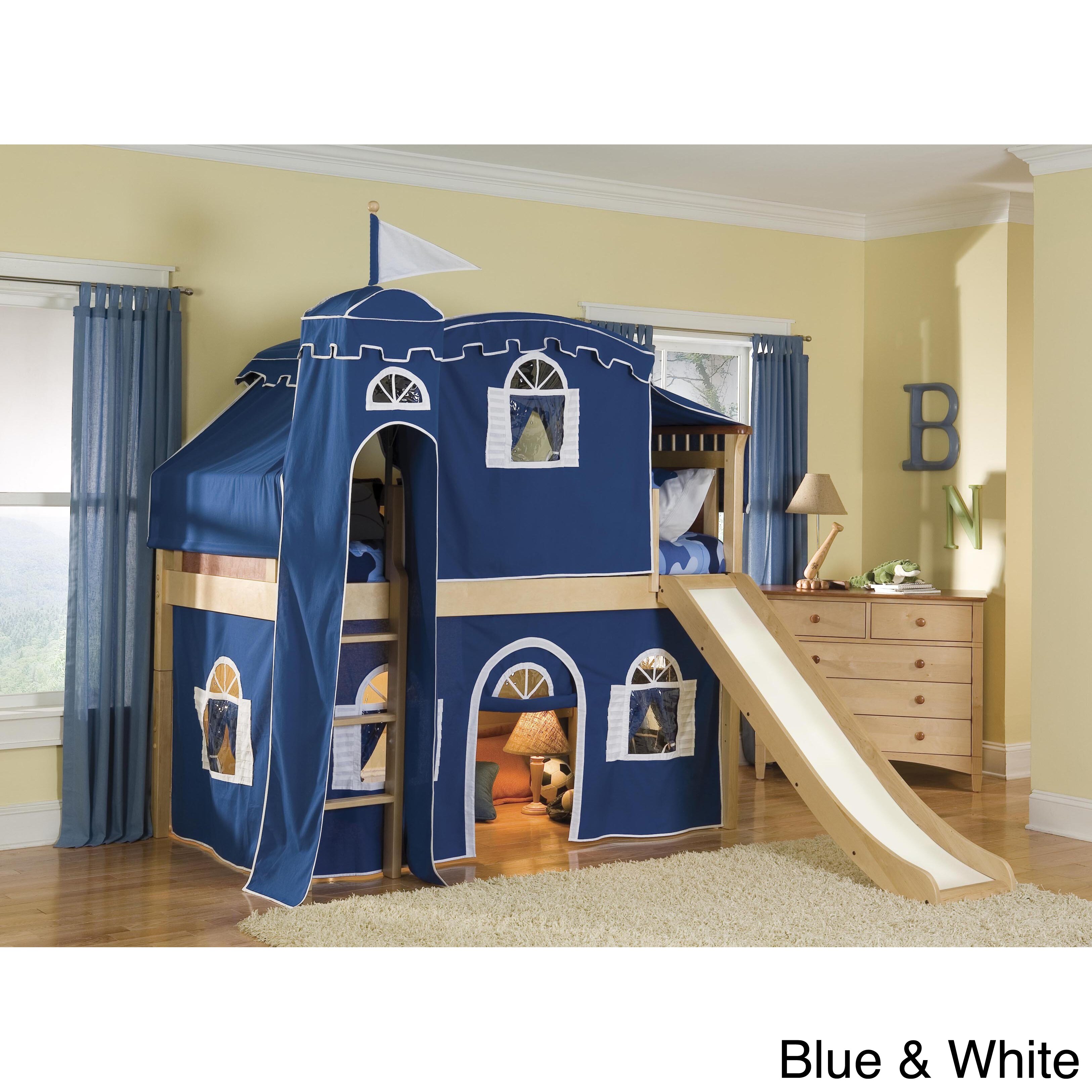 Shop Bennington Low Loft Twin Bed With Castle Tower Top Tent