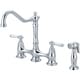 preview thumbnail 10 of 9, Pioneer Americana Series Two-Handle Bridge Kitchen Faucet with Sprayer