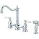 preview thumbnail 11 of 9, Pioneer Americana Series Two-Handle Bridge Kitchen Faucet with Sprayer