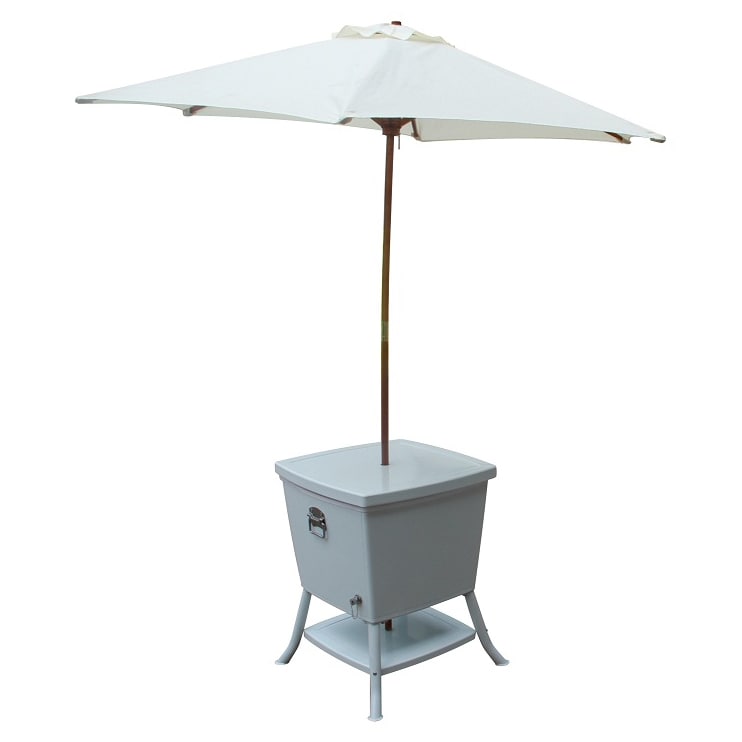 Outdoor Cooler Table With Umbrella