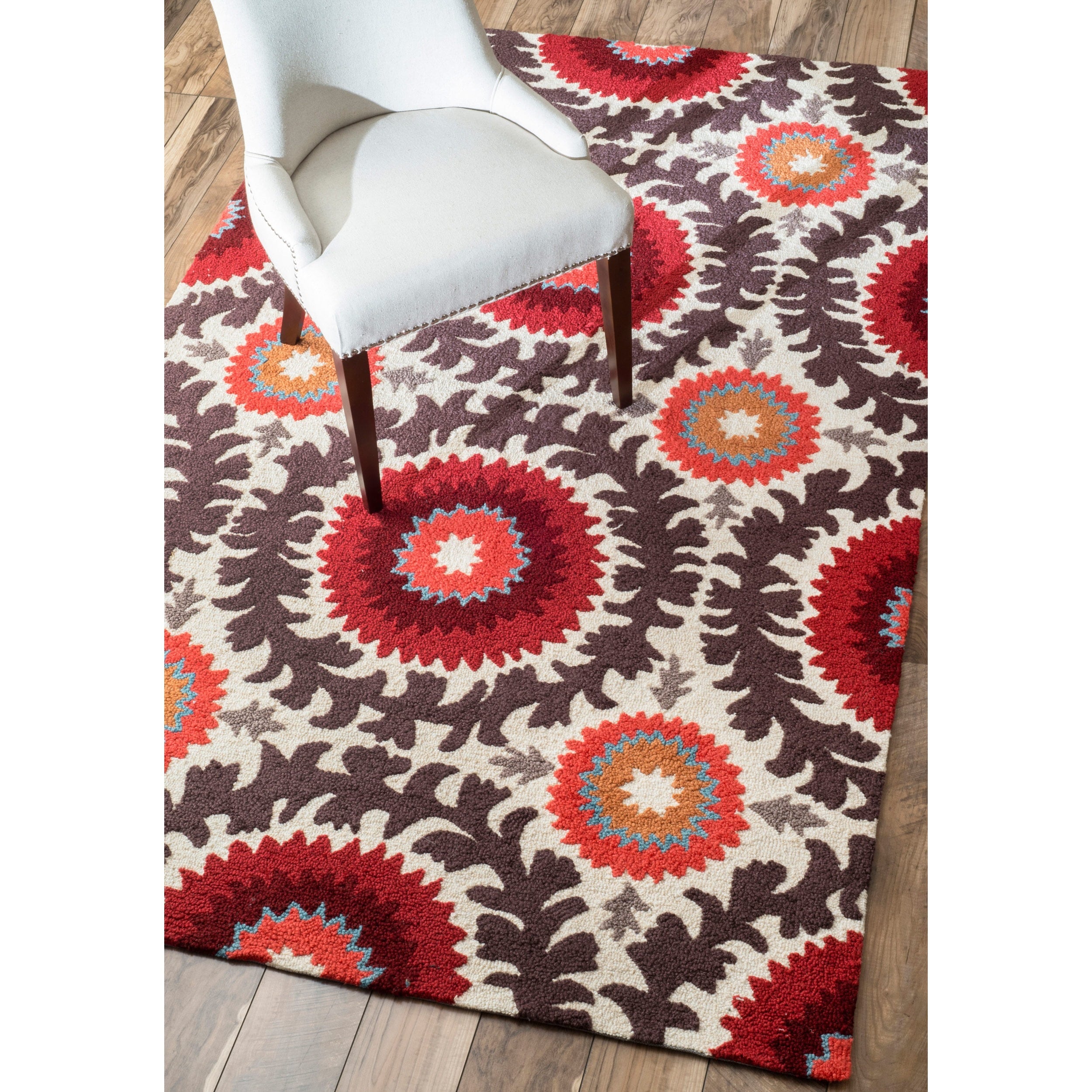 Nuloom Handmade Suzanni Red Rug (5 X 8)