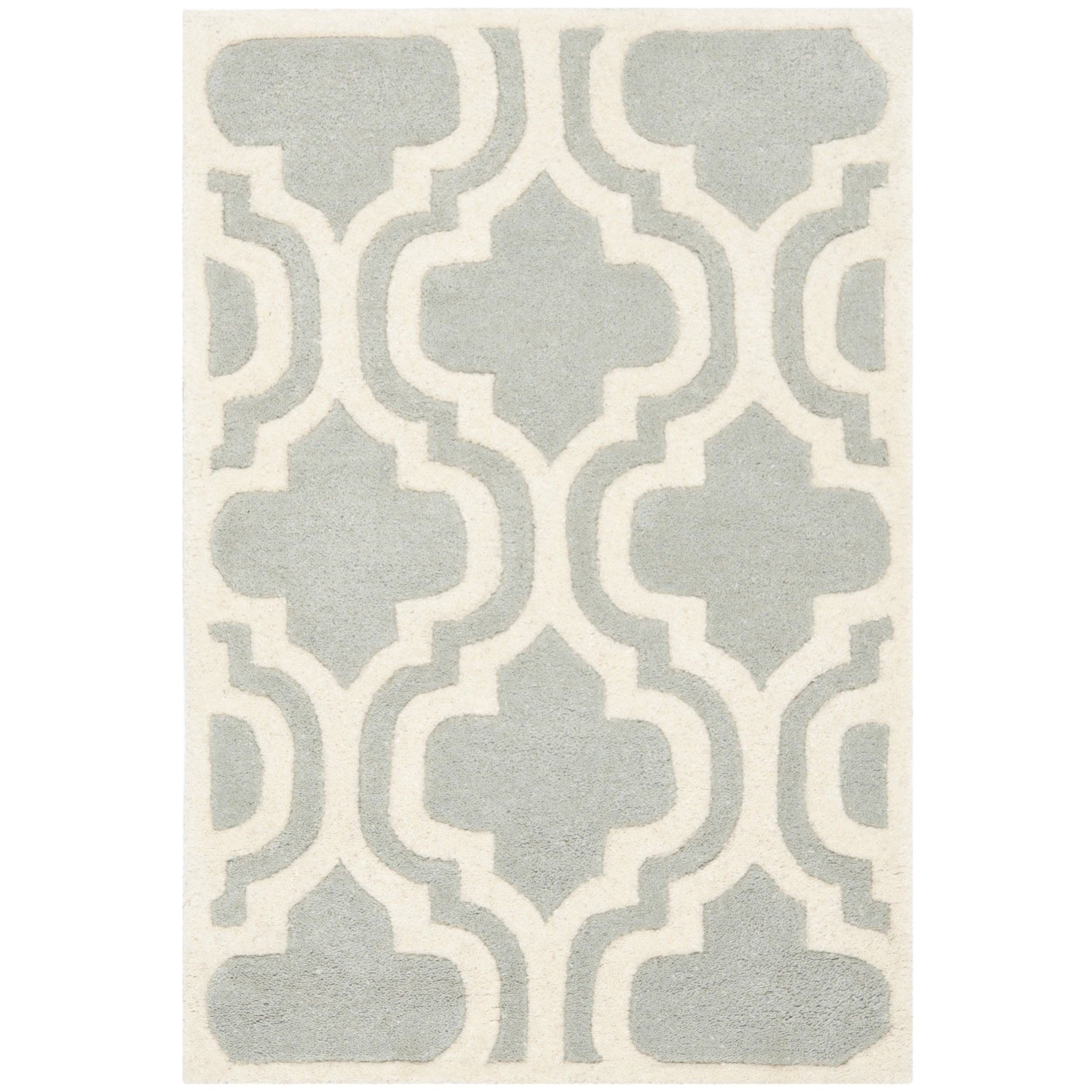 Safavieh Handmade Classic Moroccan Chatham Grey/ivory Wool Rug (3 X 5)