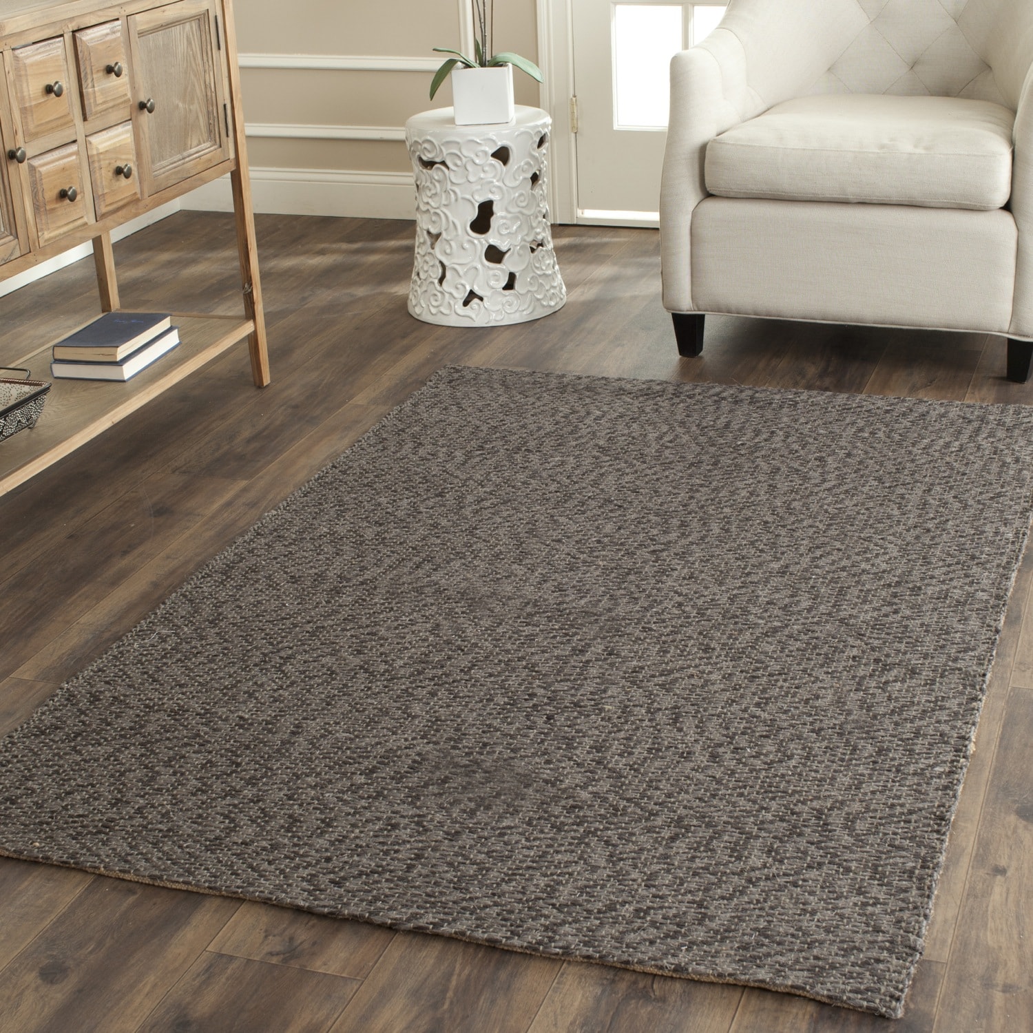 Safavieh Natural Fiber Grey/ Grey Sisal Sea Grass Rug (6 Square)