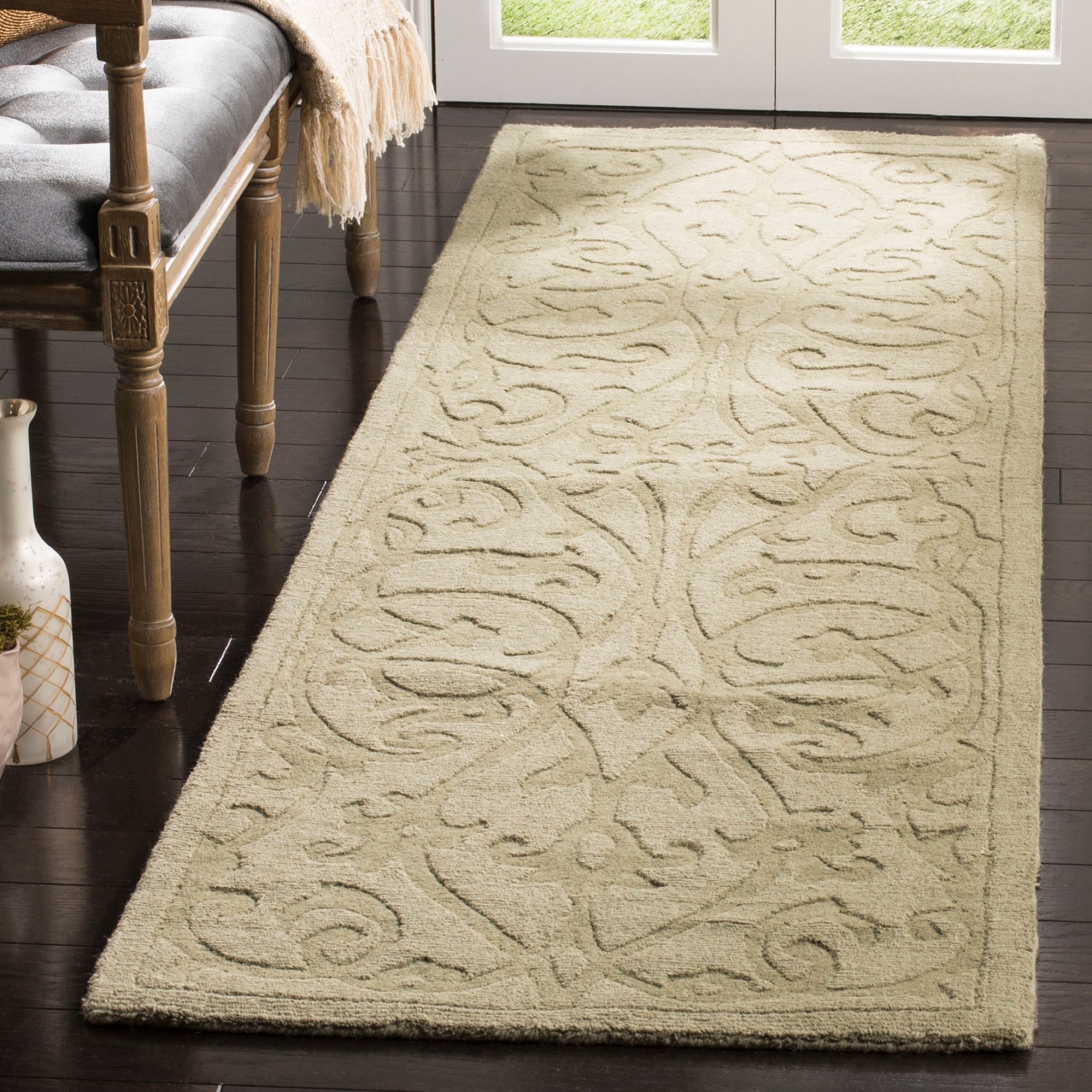 Safavieh Hand made Impressions Sage Wool Area Rug (23 X 6)