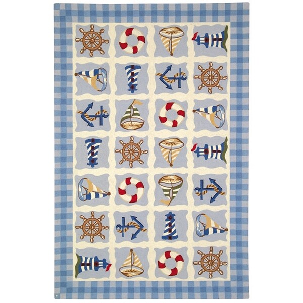 Safavieh Hand-made Chelsea Ivory Wool Rug (7'9 x 9'9)