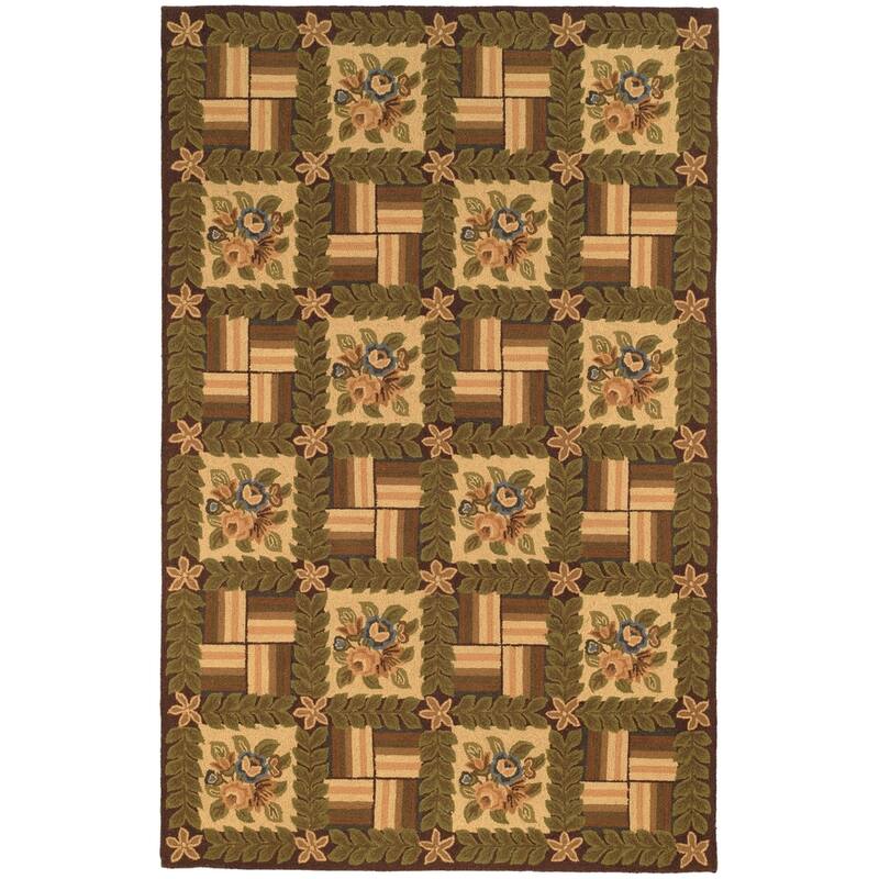 SAFAVIEH Handmade Chelsea Breana French Country Wool Rug - 5'3" x 8'3" - Multi - Rectangle