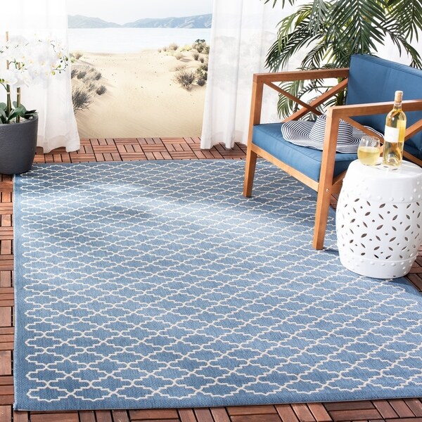 Shop Safavieh Courtyard Marta Geometric Indoor Outdoor Rug On