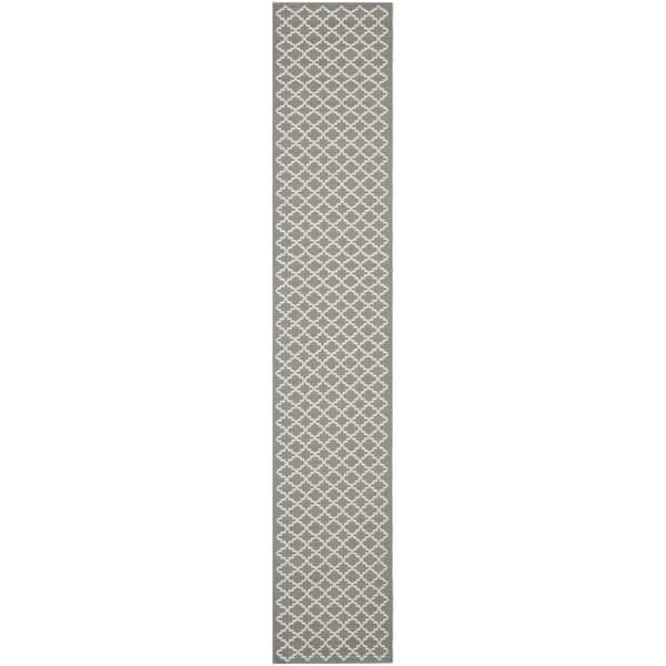 Safavieh Indoor/ Outdoor Courtyard Anthracite/ Beige Rug - 2'3" x 20' Runner
