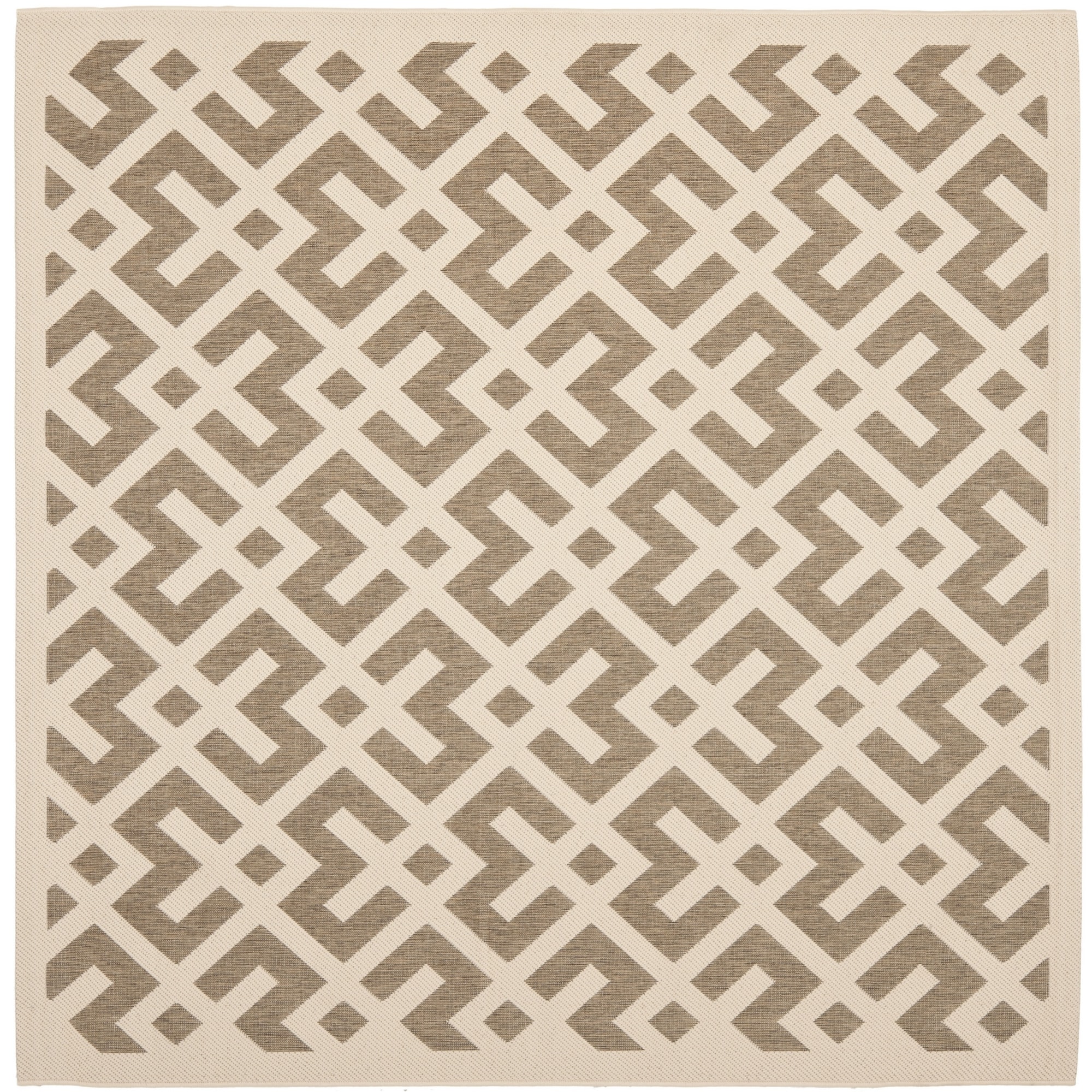 Safavieh Indoor/ Outdoor Courtyard Brown/ Bone Rug (710 Square)