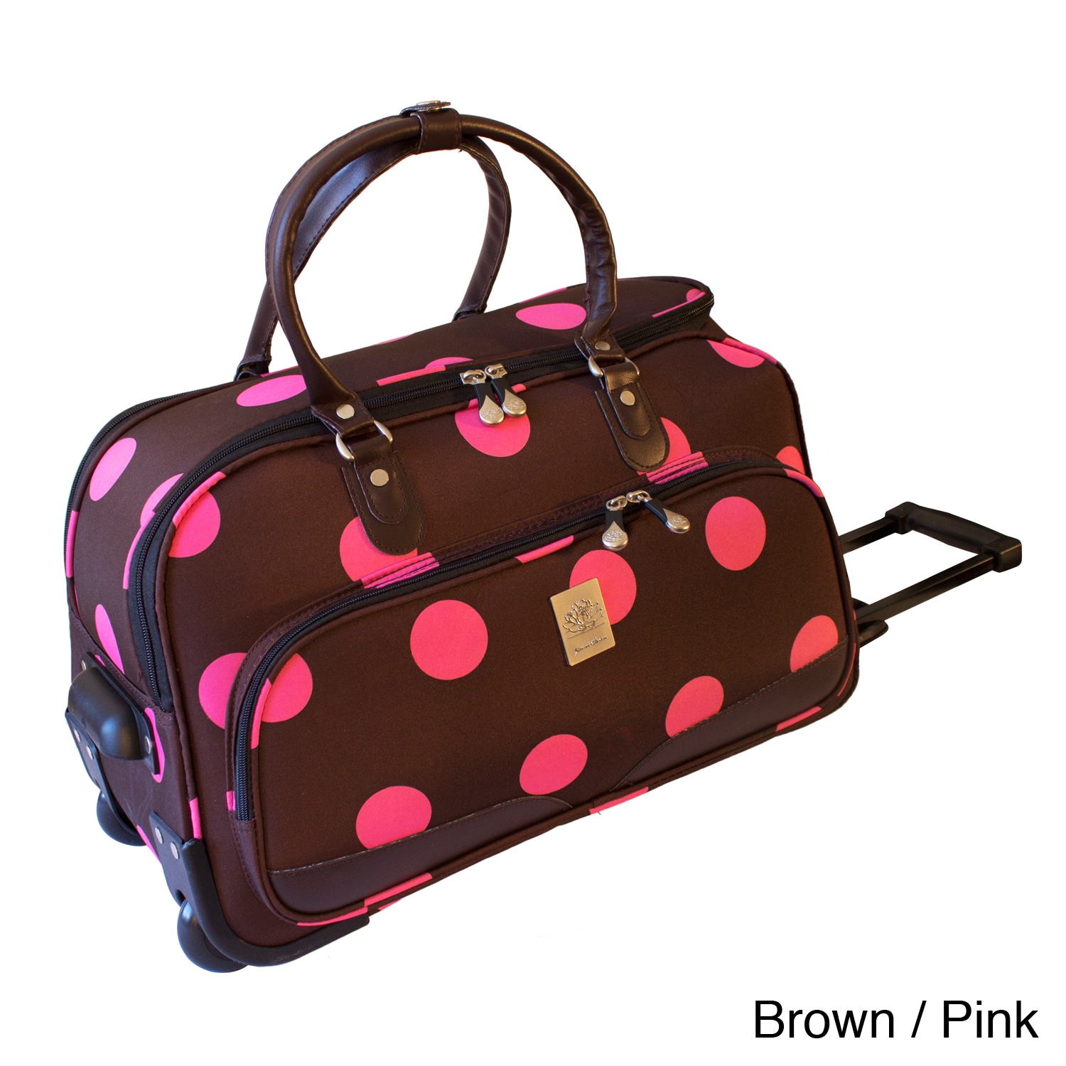 Jenni Chan Dots 20 inch Carry on Wheeled Upright Duffel Bag