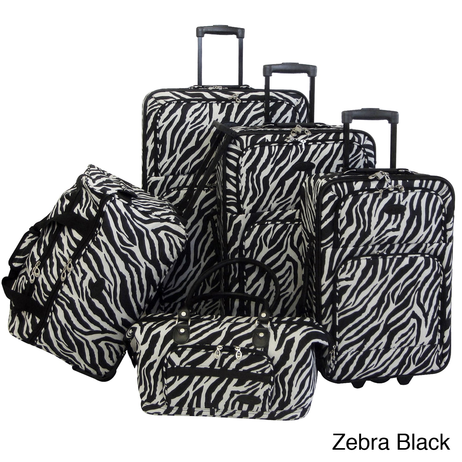 leopard print luggage set