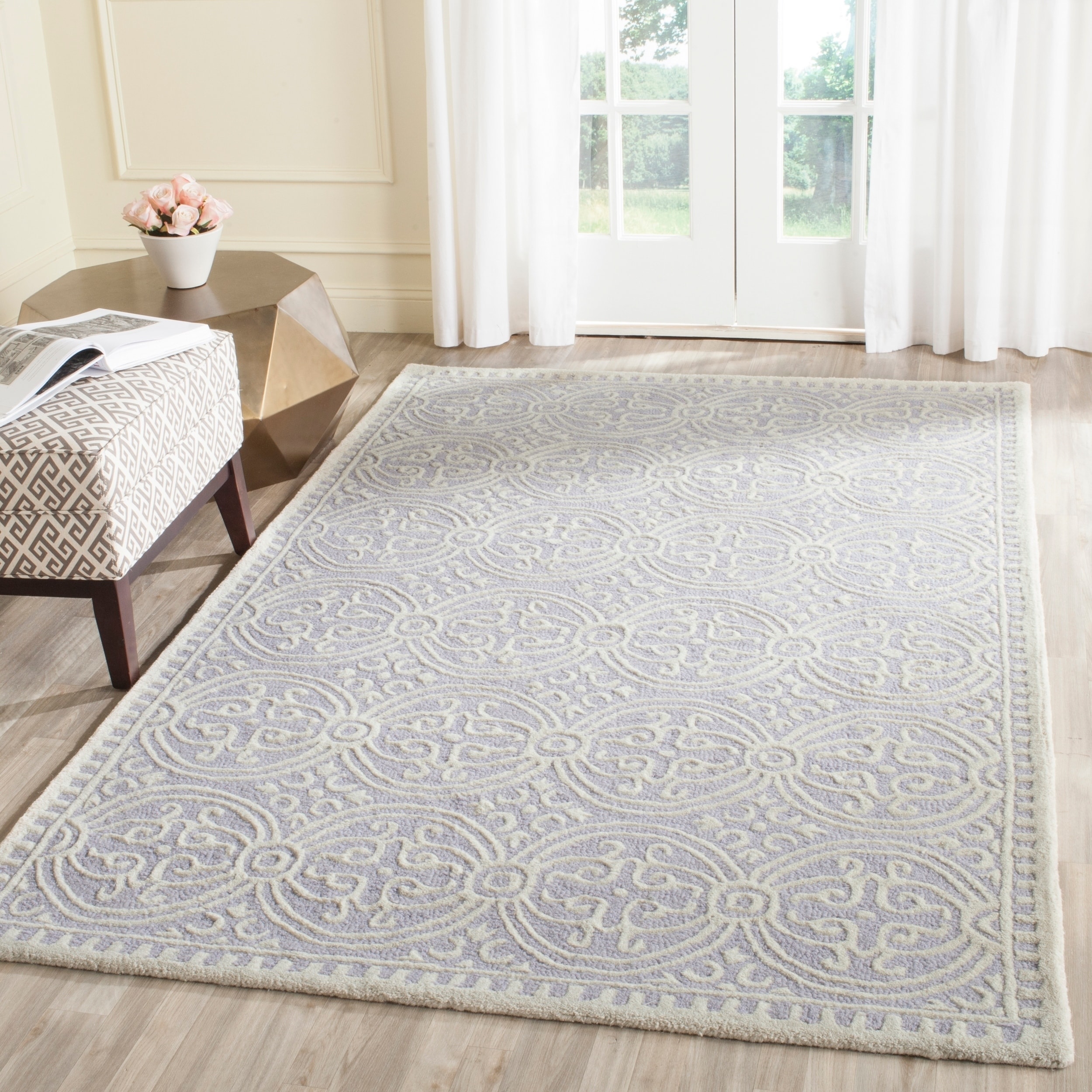 Safavieh Handmade Moroccan Cambridge Lavender/ Ivory Wool Area Rug (10 X 14)