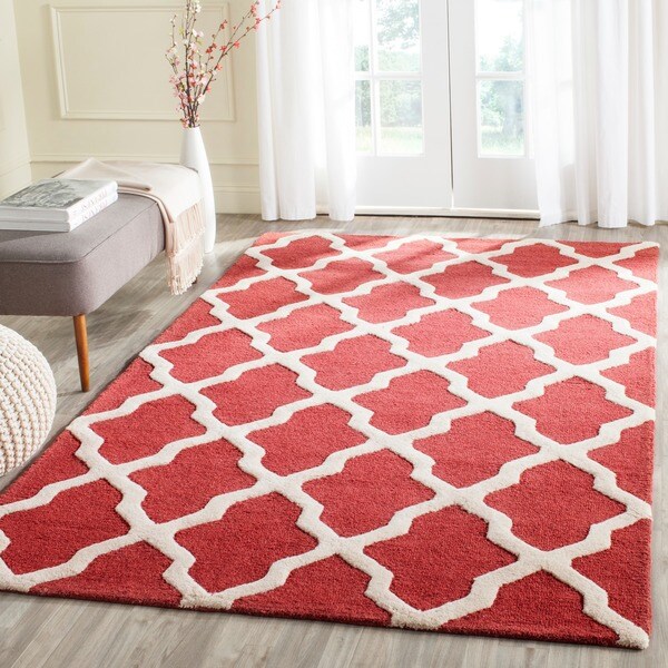 Safavieh Handmade Moroccan Cambridge Rust/ Ivory Wool Rug (8' x 10')