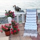 preview thumbnail 3 of 10, Authentic Pestemal Fouta Gray and White Bold Stripe Turkish Cotton Bath/ Beach Towel