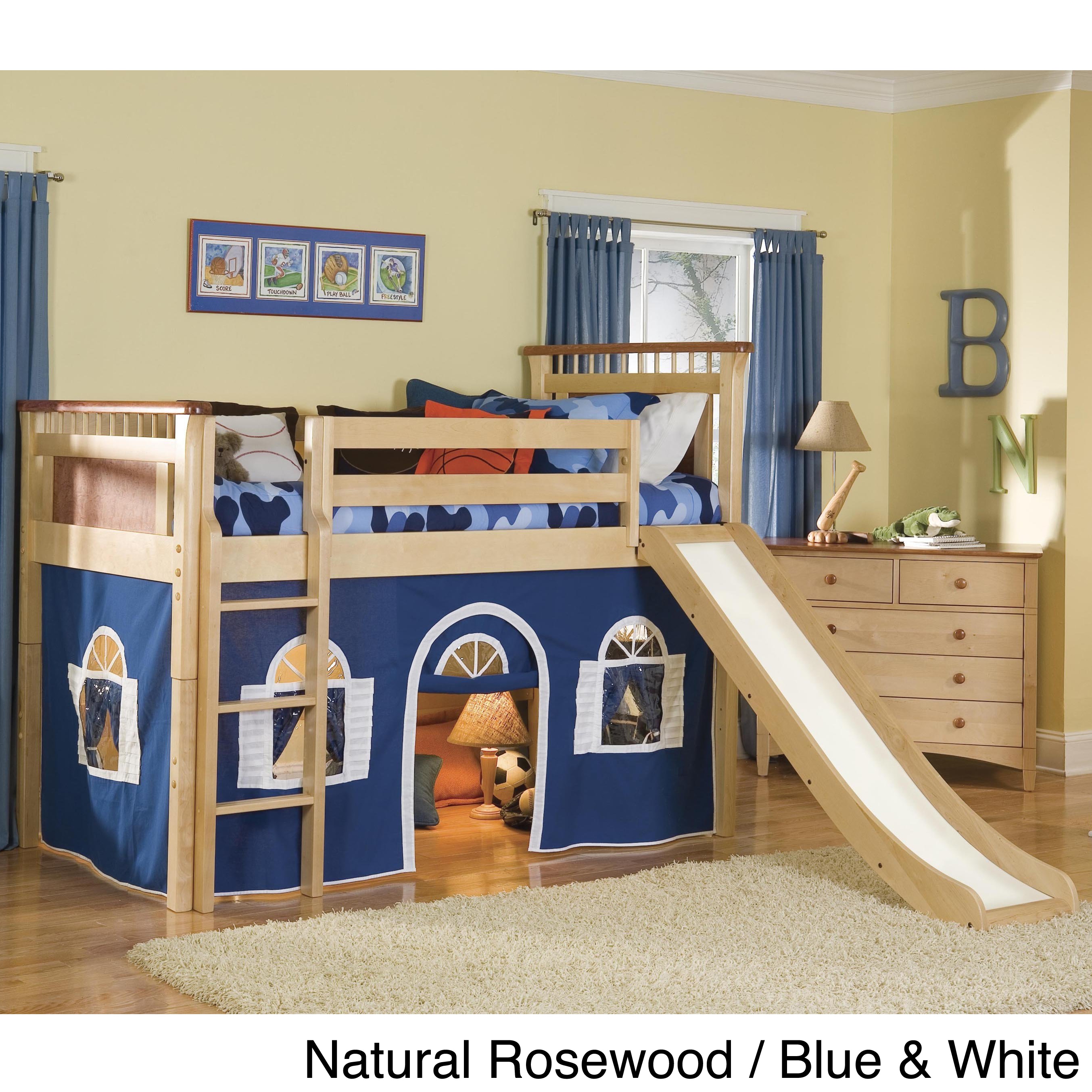 Shop Bennington Low Loft Twin Bed With Bottom Curtain And Slide