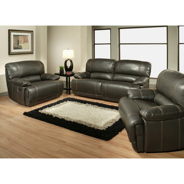 Abbyson Living Aspen Premium Top Grain Reclining Leather Sofa 2