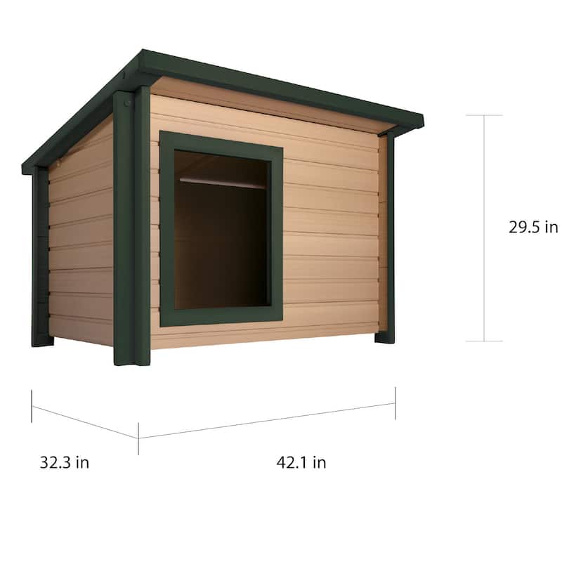 New Age Pet® ECOFLEX® Composite Rustic Lodge Style Dog House