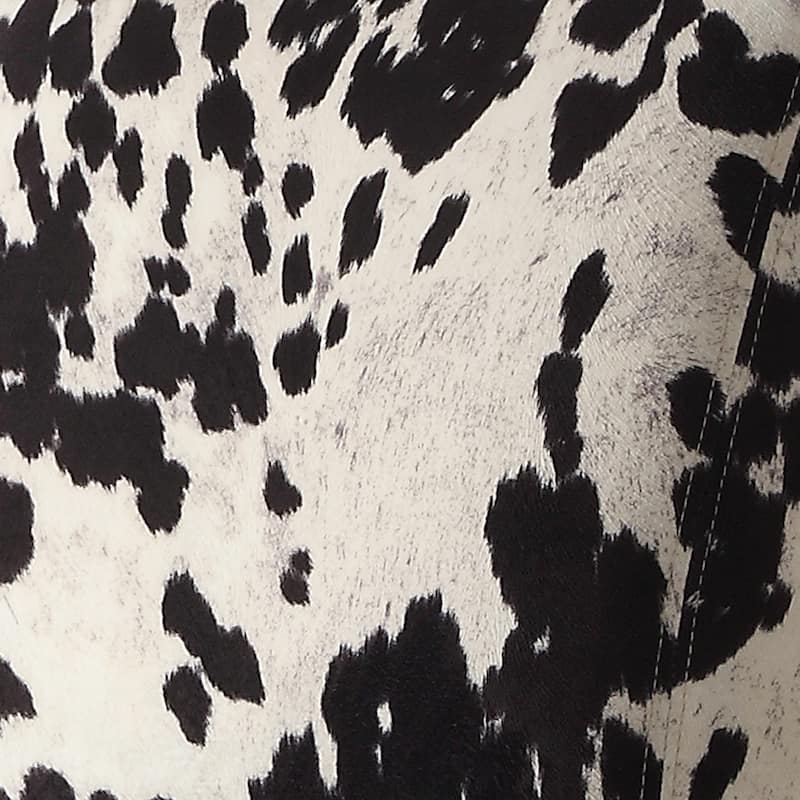 Black and White Faux Cow Hide Fabric Accent Chair by iNSPIRE Q Bold