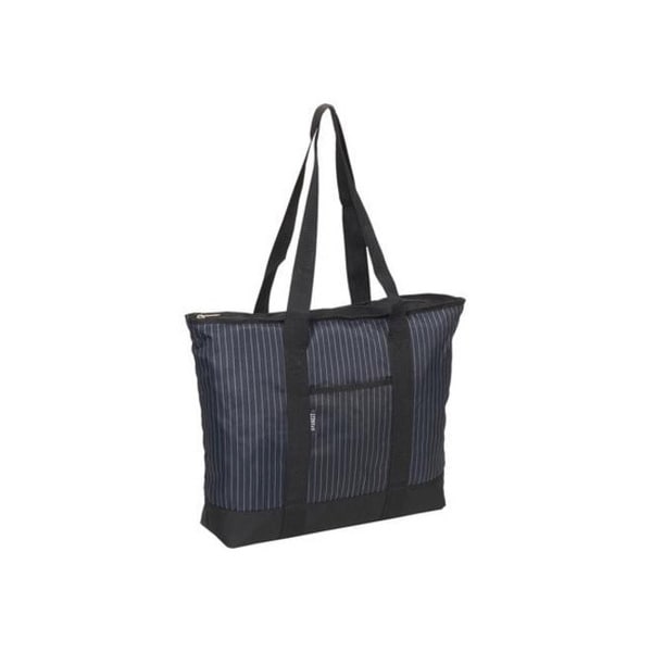 Women's Everest Fashion Pinstripe Shopping Tote Everest Fabric Shopper Totes