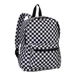 black and white checkered backpack