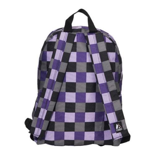 Everest Pattern Purple Bold Plaid Backpack Everest Fabric Backpacks