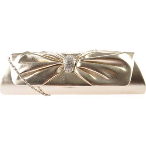 Womens J. Furmani 27223 Metallic Clutch Gold