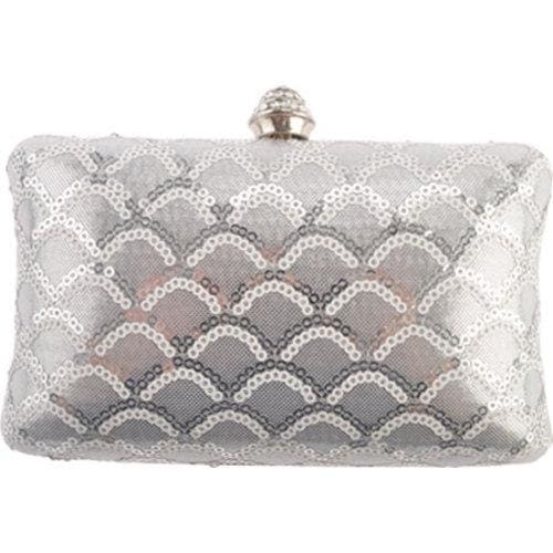 Women's J. Furmani 50590 Hardcase Clutch Silver J. Furmani Evening Bags