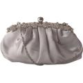 Women's J. Furmani 81025 Clutch Rhinestone Frame Silver