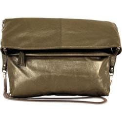 Women's Latico Irene Cross Body 7800 Metallic Olive Leather Latico Leather Bags