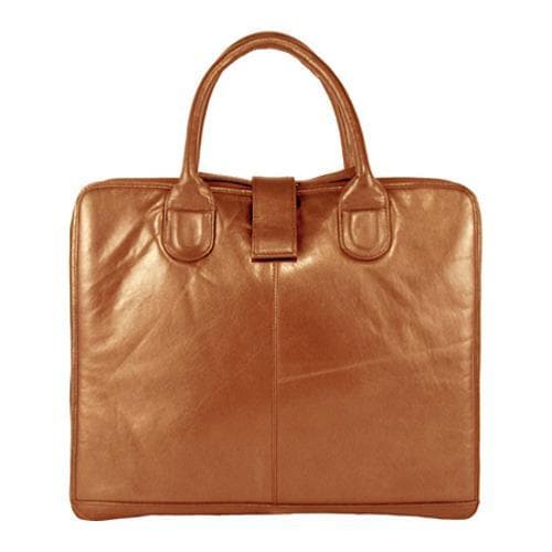 Womens Latico Jennette Laptop Brief 7638 Metallic Copper Leather