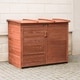 preview thumbnail 1 of 8, Brown Finish Large Horizontal Refuse Storage Shed