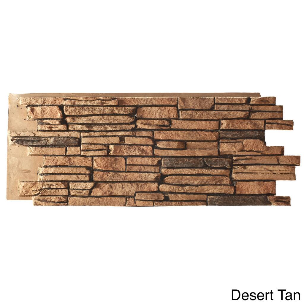 GlideRite Faux Stone Rockwall Interlocking Panels (Pack of 4)