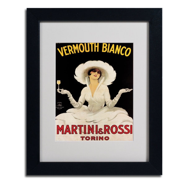 Shop Marcello Dudovich 'Vermouth Bianco Martini & Rossi' Framed Giclee Print Matted Art On