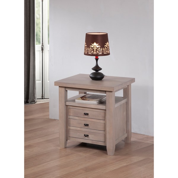 Navigator Dove Finish Side Table   Shopping