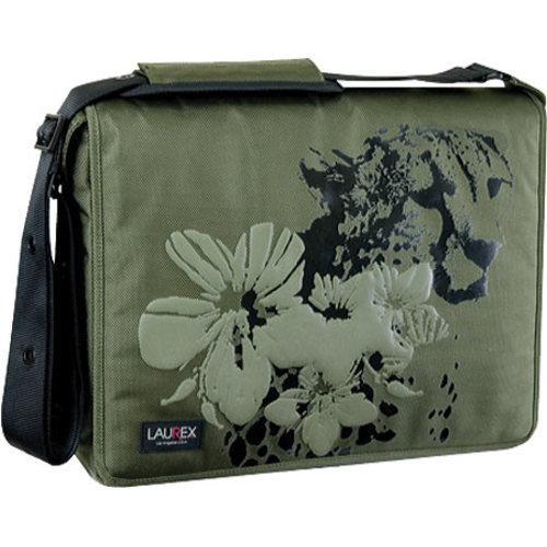 Womens Laurex 15.6in Laptop Messenger Bag Olive Cheetah