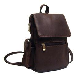 Women's LeDonne DS 7051 Distressed Leather Chocolate LeDonne Leather Bags