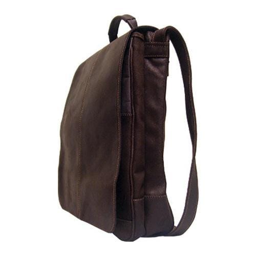 LeDonne DS 903 Distressed Leather Chocolate LeDonne Leather Messenger Bags