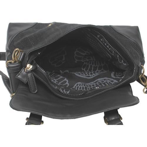 Women's Make Love Not Trash Nightfall Small Flap Satchel Black Make Love Not Trash Satchels