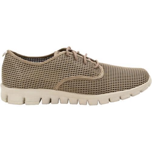 Men's NoSoX Winkle Mesh Taupe Mesh NoSox Oxfords