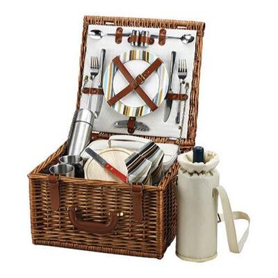 Picnic at Ascot Cheshire Basket for Two with Coffee Service Wicker/Santa Cruz