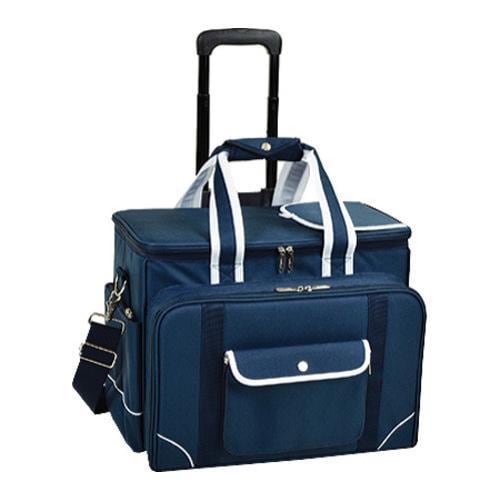 Shop Picnic at Ascot Deluxe Picnic Cooler for Four/Wheeled Cart Navy ...