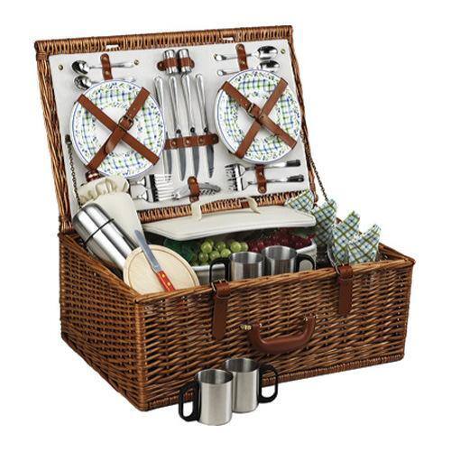 Picnic at Ascot Dorset Basket for Four with Coffee Service Wicker/Gazebo