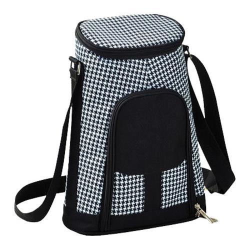 Shop Picnic at Ascot Two Bottle Carrier and Cheese Set Houndstooth