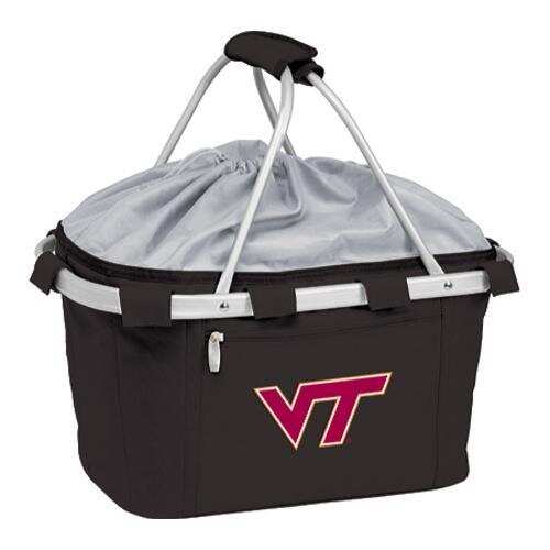 Picnic Time Metro Basket Virginia Tech Hokies Embroidered Black